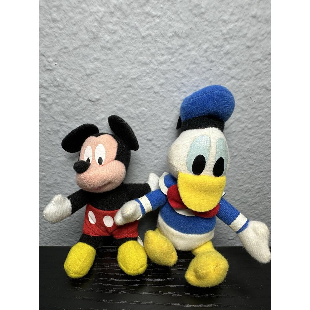 Kellogg's Walt Disney Mini Bean Bag Plush Stuffed Mickey Mouse & Donald Duck 4in